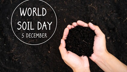 World Soil Day: Hands Holding Rich Earth, Celebrating December 5th.