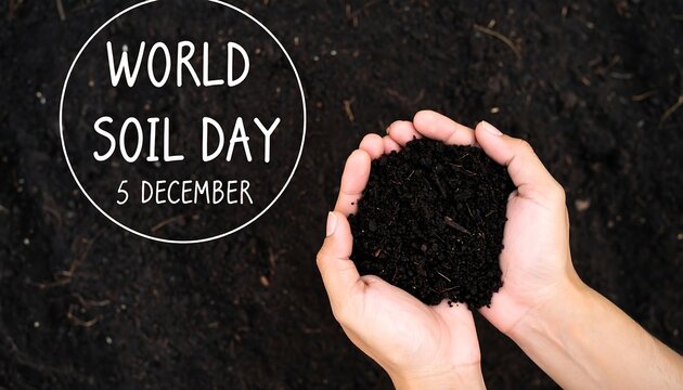 World Soil Day: Hands Holding Rich Earth, Celebrating December 5th. - Powered by Adobe
