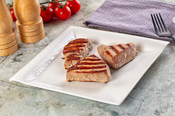 Gourmet Grilled tuna fish steak