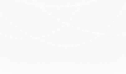 White PNG Overlay of Festive Lights with Transparent Background