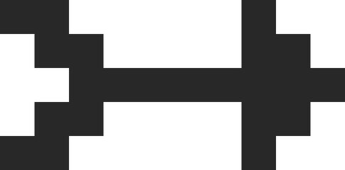 Obraz premium Pixel art different directions 8 bit gaming console style sign. Interface icon