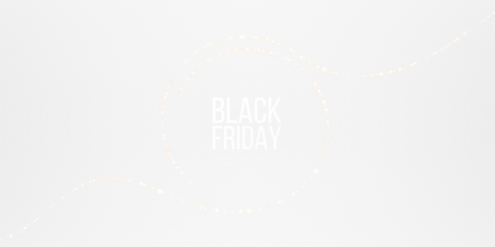 Black Friday PNG Overlay with Isolated Glowing Circles on transparent background