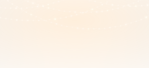 PNG festive lights overlay on gold background, isolated shining garland design on transparent background