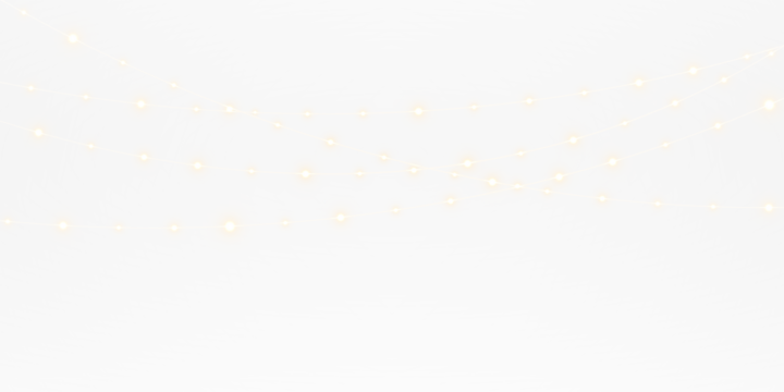 PNG Garland Lights with Transparent Overlay for Festive Decoration on transparent background - Powered by Adobe