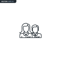 Male and Female User Group Line Icon