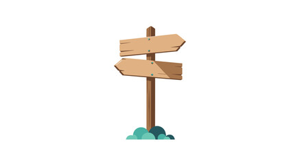 Rustic wooden directional signs on a post pointing in different directions, symbolizing choice, path, decision making, and guidance.