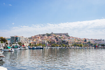 Obraz premium view of the old town of Kavala, Greece