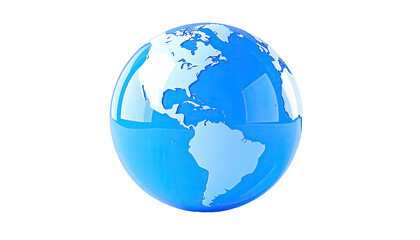 Fototapeta premium A 3D-rendered globe highlighting the Americas on a stark black background