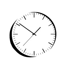 Clock face illustration time management concept deadline reminder analog clock design graphic resource vector art