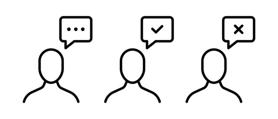 Voice and Speaking Icons Set. Communication, Chat, Microphone, Podcast, Sound Symbols