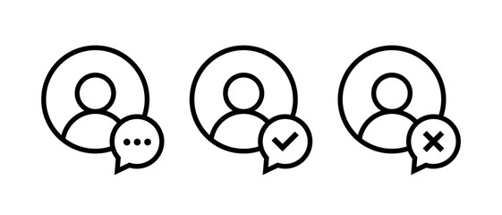 Voice and Speaking Icons Set. Communication, Chat, Microphone, Podcast, Sound Symbols
