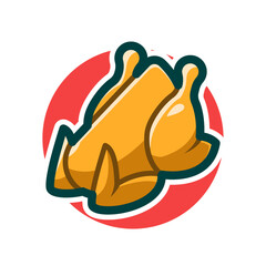 Chicken Meat Cartoon Illustration. Food and Beverage Object Illustration.