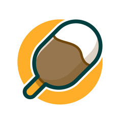Sweet Chocolate Ice Cream Cartoon Illustration. Food and Beverage Illustration Theme.