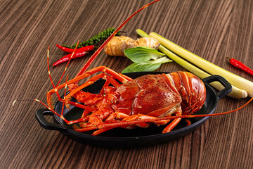 Delicous expensive Steamed omar lobster