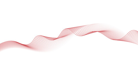 Fototapeta premium vector red wave lines on white background, Abstract red wave background. white background with red wave for design brochure, red wave background.