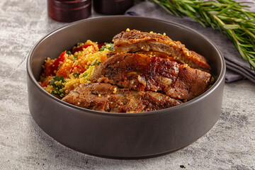 Couscous with ribs and vegetables