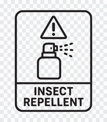 Insect Repellent Warning Icon Insect Repellent Safety Labels – Clear Hazard & Prevention Signs