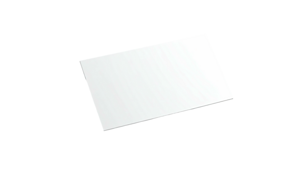 Rectangular white object with subtle gradient sits against a stark black background