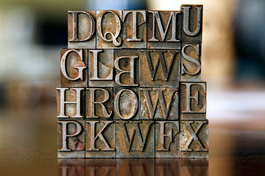 vintage letterpress meta blocks
