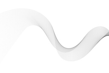 Abstract flowing wave pattern of dots isolated on transparent background, creating a dynamic and modern design element