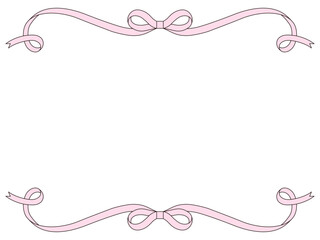 かわいいリボンのフレーム