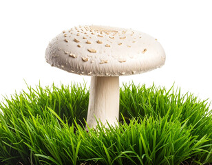 mushroom in grass transparent background PNG isolated 