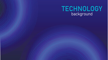 Technology background with moving light particles. Futuristic design template for science, cyberspace, artificial intelligence, development, technology and future. Vector graphic horizontal layout