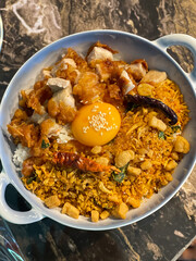 fried rice with chicken