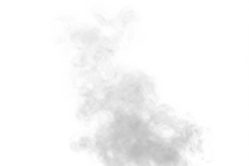 Thick gray smoke rises over an empty warehouse, creating a dramatic and eerie atmosphere. Transparent PNG overlay for photo edits and digital art. Perfect for mysterious or industrial visuals.