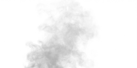 Gray smoke drifts over an abandoned factory, giving a desolate and eerie feel. PNG overlay with transparent background for design and editing. Perfect for industrial and horror visuals.