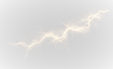 Golden lightning neon light PNG. Vivid golden electric bolt cutting through the sky. Perfect overlay for futuristic or sci-fi themed designs.