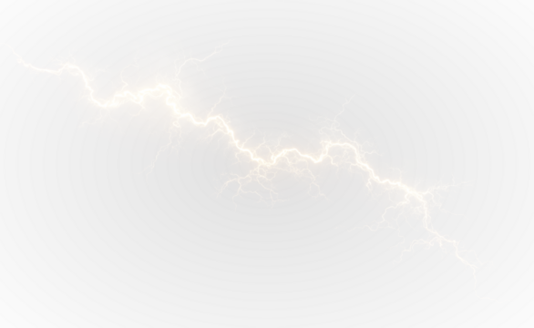 Golden lightning electric storm light PNG. Bright white lightning streaks across the sky. Perfect for dramatic weather overlays on any scene.