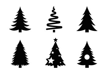Obraz premium set of vector christmas trees