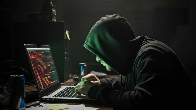 Person using laptop coding