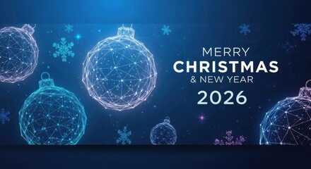 Digital christmas and new year 2026 greeting