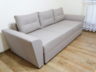 Gray sofa in a room