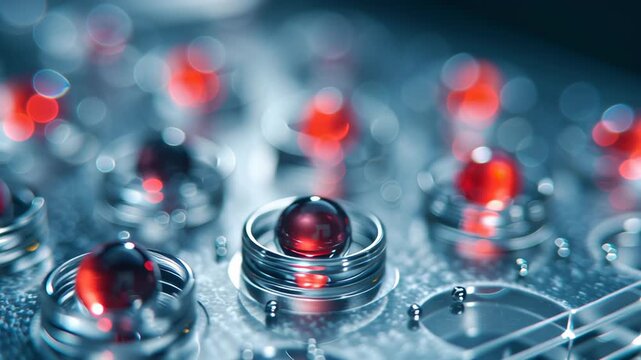 Close-up data driven selection of therapeutic vector represented symbolically above micro prep plate, clinical rational clarity, precision oncology lab