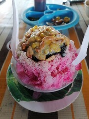 Mixed shaved ice, a popular drink in Malaysia