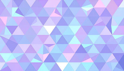 Abstract Geometric Triangle Pattern in Light Purple, Pink and Blue Shades, Modern Polygonal Mosaic Design Background Illustration
