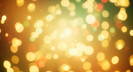 Obraz premium Golden Bokeh Light Background with Warm Glowing Circles