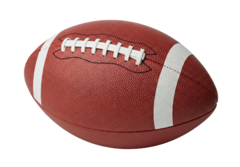 American football on a transparent background, studio shot of a sports ball