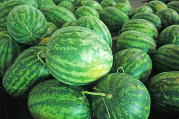 Heap of watermelons, tasty fruits packed with powerful antioxidant and supporting hydration
