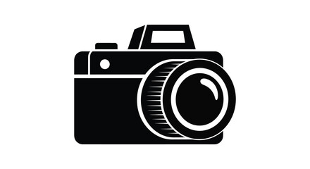 Camera icon illustration photography equipment and technology silhouette