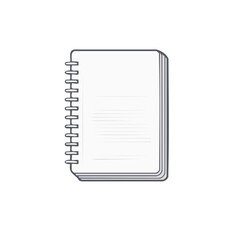 Open Spiral Notebook with Lined Pages and Clean Design