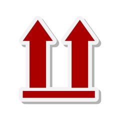 This side up package icon isolated on transparent background