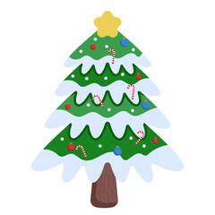 Icy Snow Christmas Tree