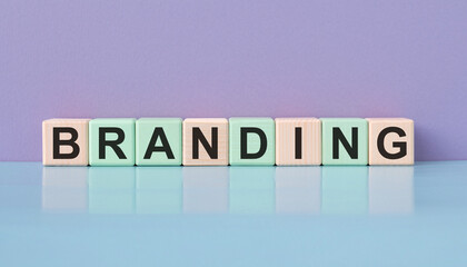 Branding spelled out with wooden blocks 1.