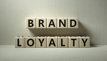Obraz premium Brand Loyalty Message on Wooden Blocks.