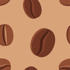 coffee beans seamless background, Coffee beans Background, coffee background. Coffee Beans Illustration
