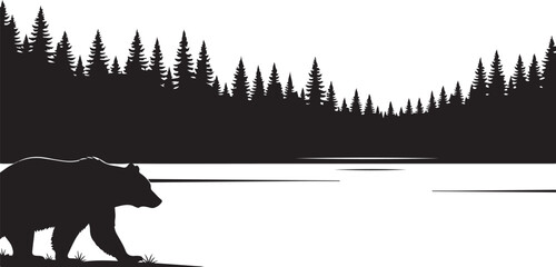 Minimal Black Silhouette Vector Art